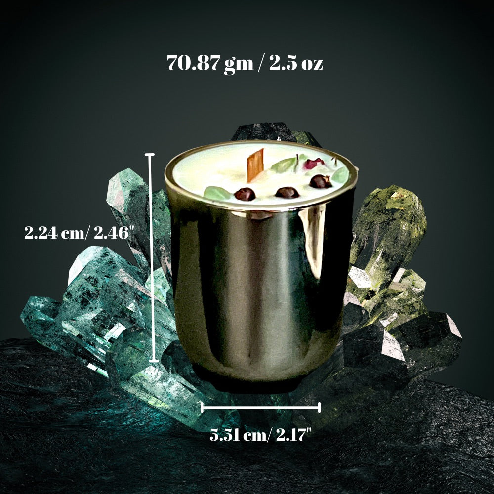 Alchemy7 | Balance - Green Aventurine Crystal Candle - Sample Candle - Balance Energies
