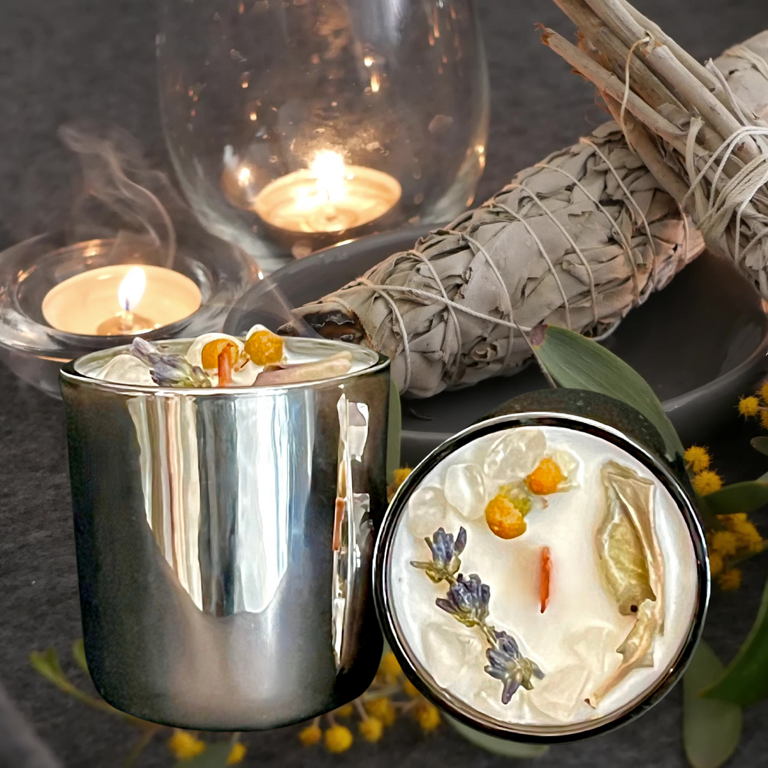 Alchemy7 | Hestia - Sample Candle - Pure White Sage for HouseEnergy Cleanse