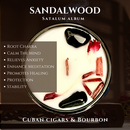 Alchemy7 | Cuban Cigars &amp; Bourbon Sample Candle - Embrace Timeless Romance