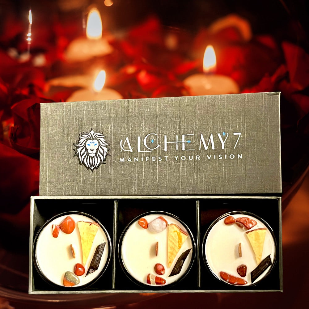 ALCHEMY7 | Apple Aura Intention Candle - 2.5 oz: Experience Tranquility and Grounding