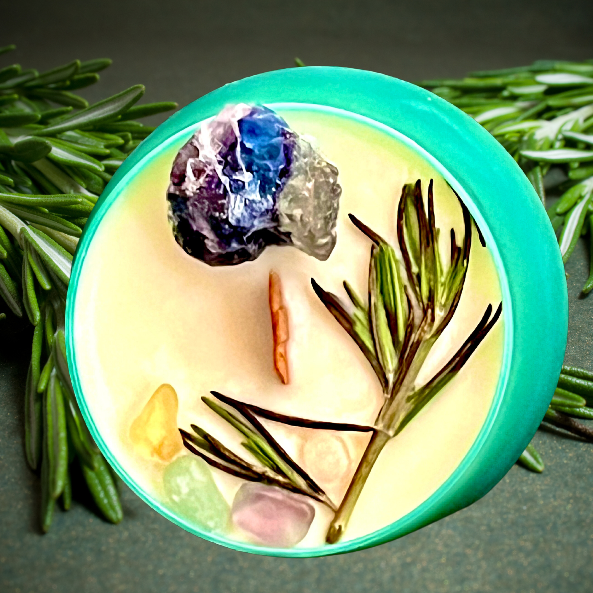 Alchemy7 | Focus - White Sage &amp; Rosemary 12 oz Intention Candle For Mental Clarity