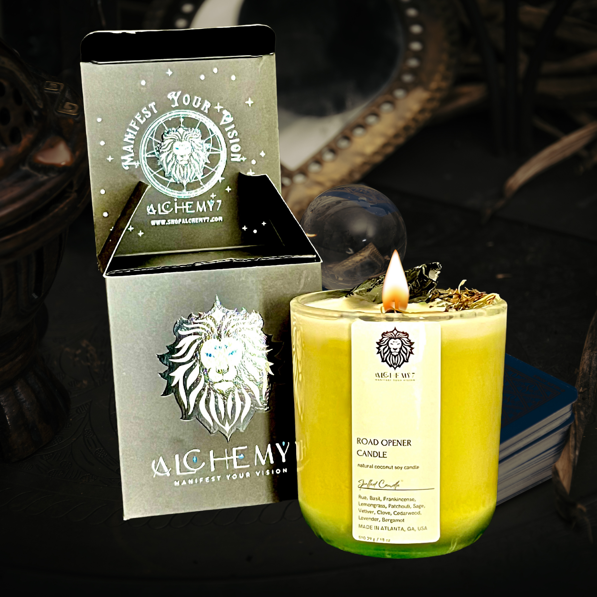 Alchemy7 | Road Opener Spell Candle - Clear the Path to Prosperity - Abre Camino - Magick Candle
