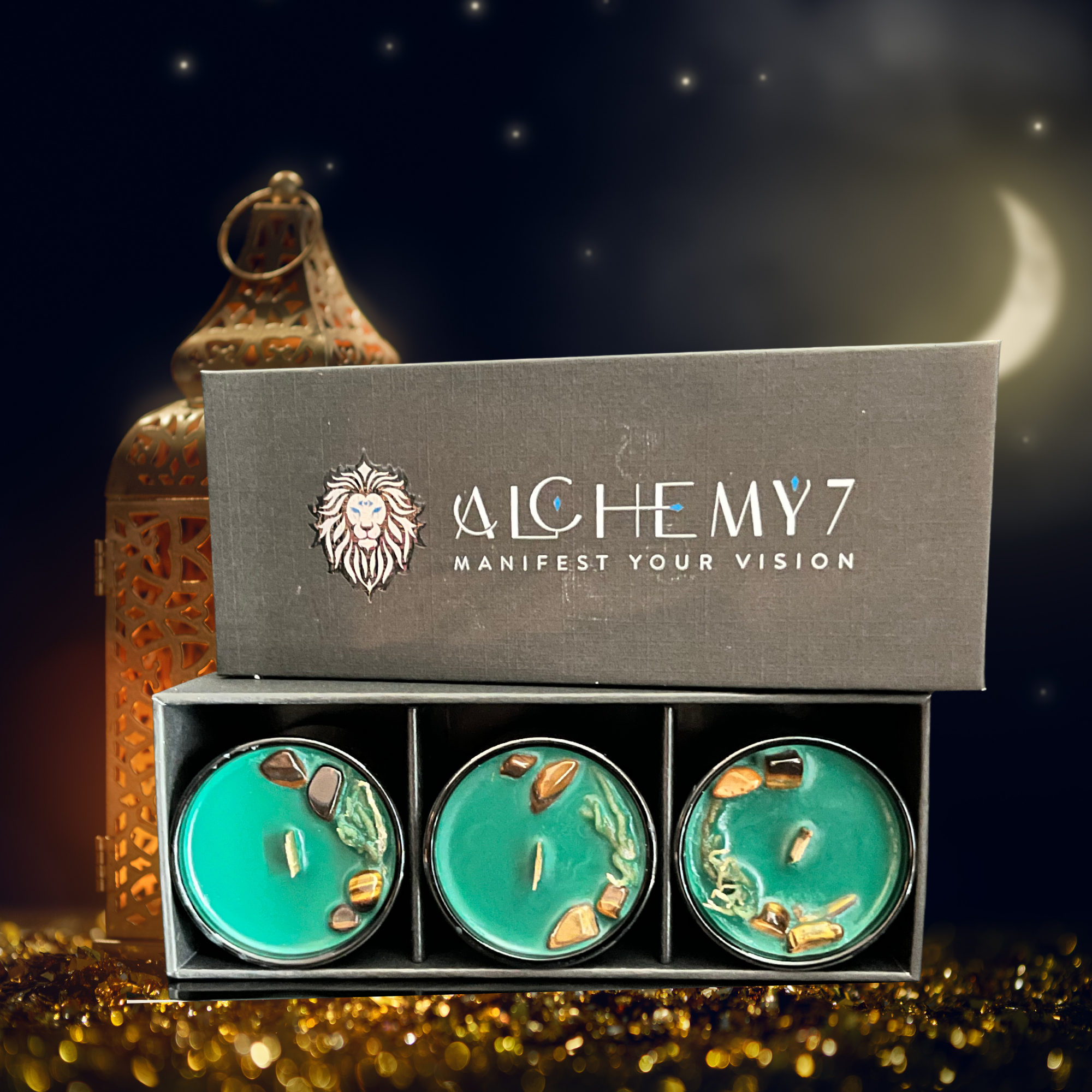 Alchemy7 | Eminence - Manifestation Candle For Money, Prosperity, And, Abundance - Sample Candle