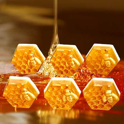 Alchemy7 | Honey Vanilla - 2.5 oz Hexagon - Honey Oatmeal Shea Butter Soap For Sensitive &amp; Problematic Skin