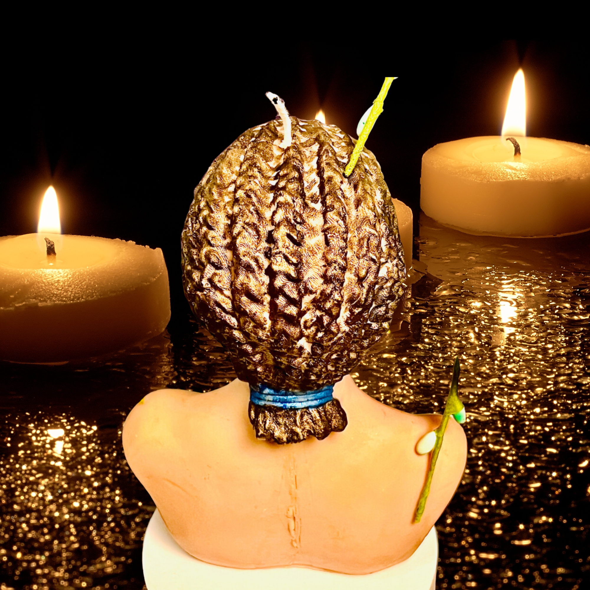 Cornrow Queen - Figural Candle