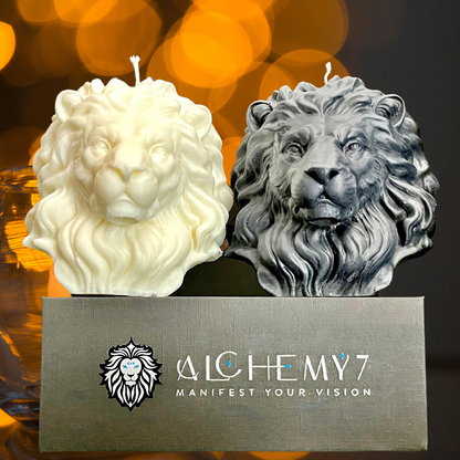 Alchemy7 | Lion Candle: Customize Your Symbol of Strength - Alchemy7 Lion Candle