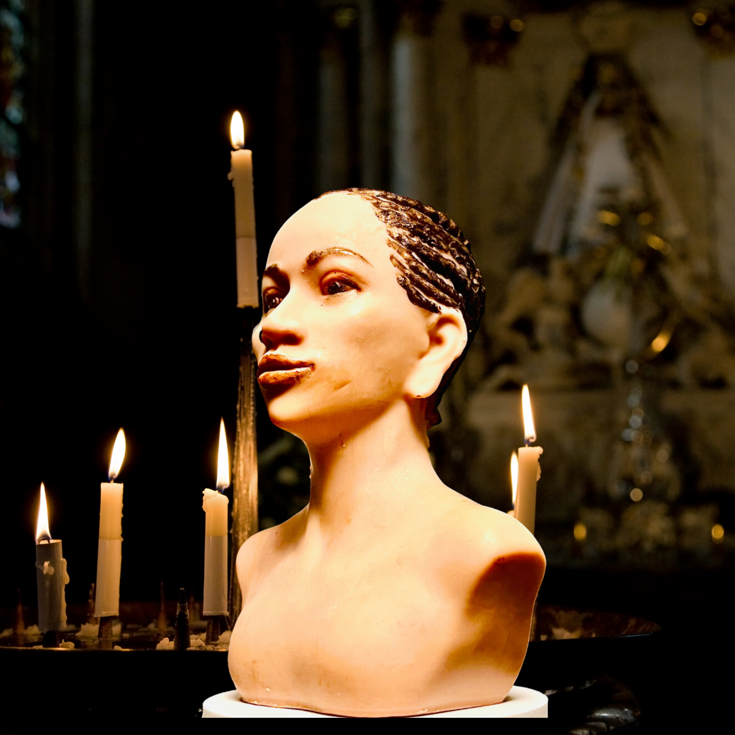 Cornrow Queen - Figural Candle