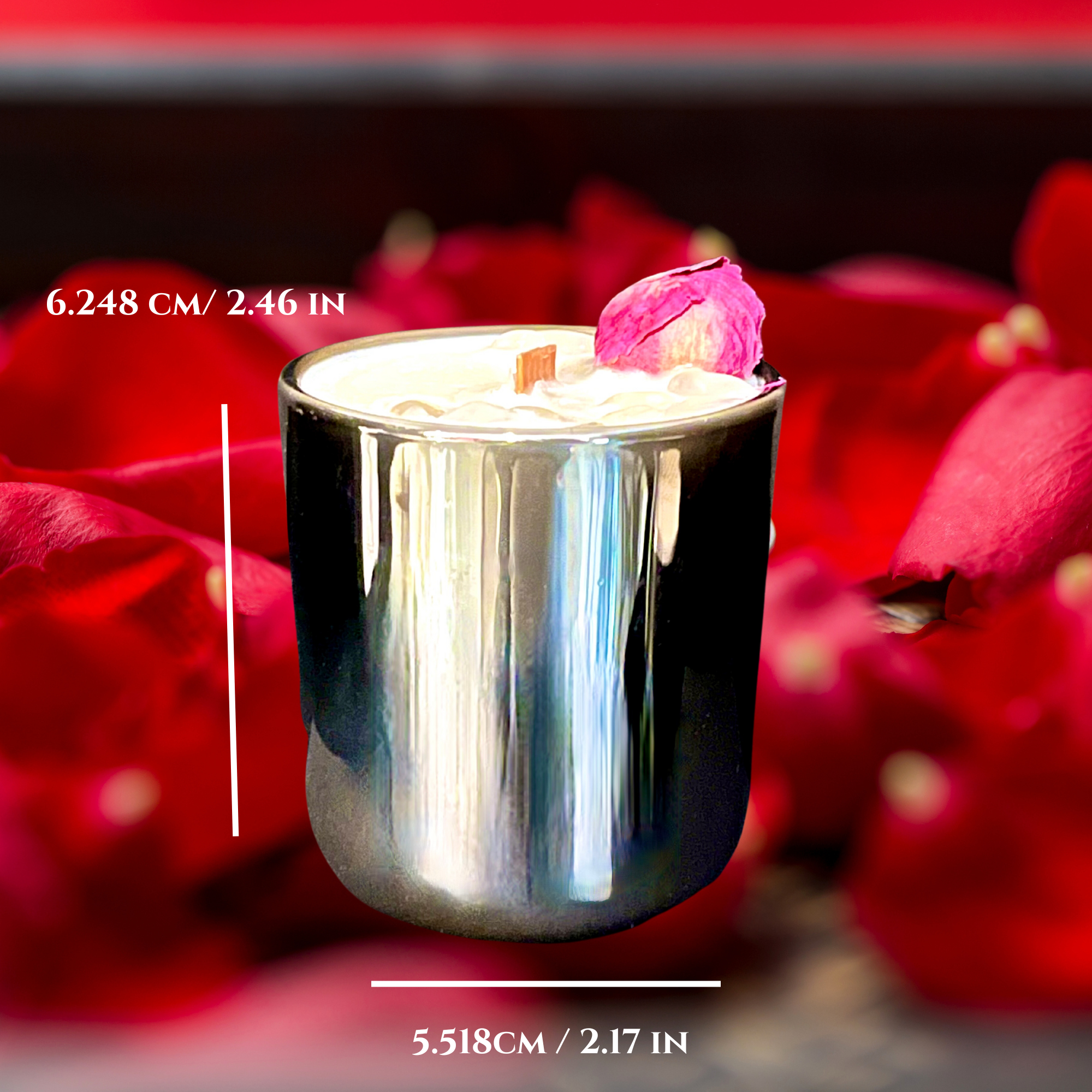 Alchemy7 | Amorai - 2.5oz Rose Quartz - Self-Love Crystal Sample Candle - Ignite Inner Harmony