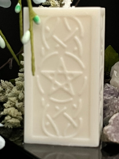 Alchemy7 | Pentacle Pillar Candle - Personalized Pentacle Pillar Candle - Crafted for Your Altar