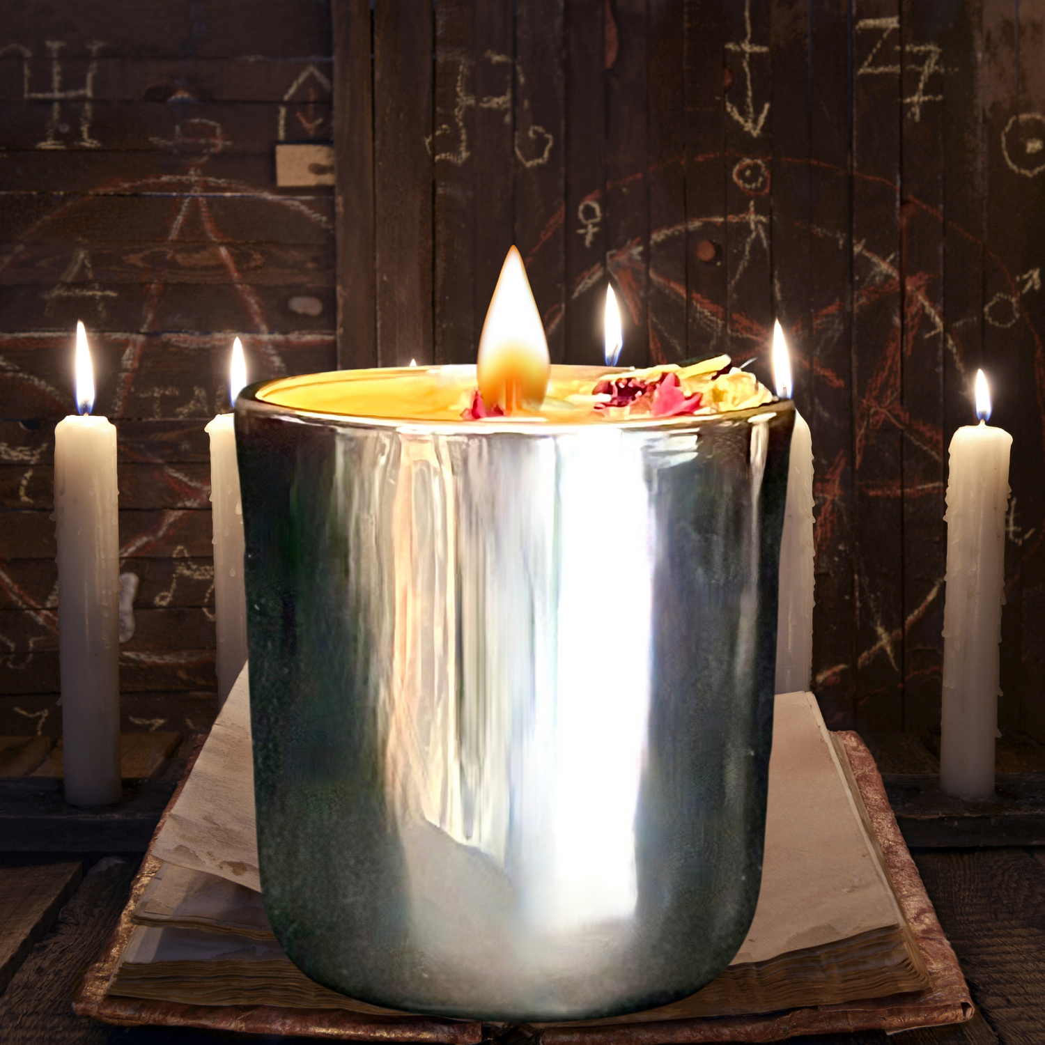 Alchemy7 | Energy Force - 18 oz Manifestation Candle for Courage, Willpower, Strength, &amp; Determination